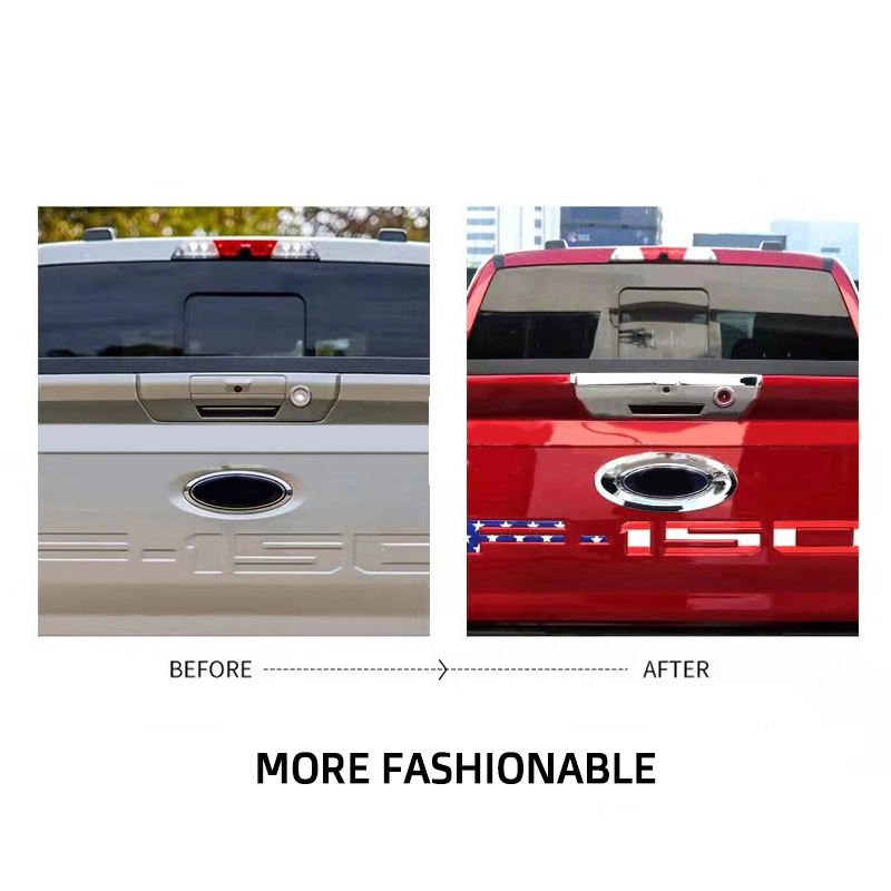 with Camera Hole ABS Plastic Chrome Tailgate Rear Door Handle Bowl Cover for Ford F150 F-150 2021