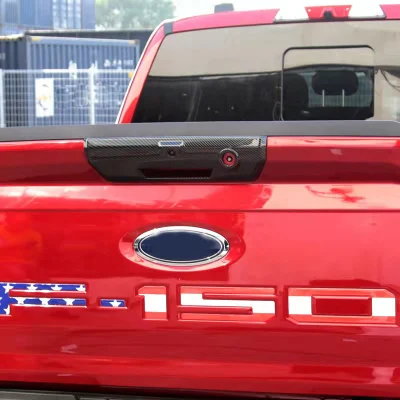 Couvercle de bol de poignée de porte arrière en plastique ABS chromé avec trou de caméra pour Ford F150 F